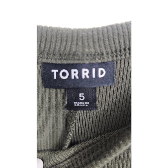 Torrid Maxi Rib Bodycon Slip Tank Maxi Dress Green Women's Plus 5 5X 28 3683 - Picture 5 of 11